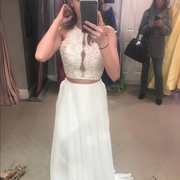 White La Femme Prom Dress - Picture 4 of 4